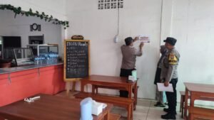 Polsek Tanggulangin Sebar Himbauan Kamtibmas di Tempat Umum