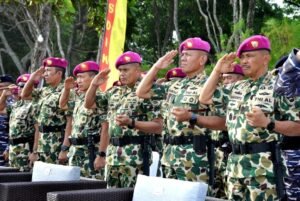 Komandan Pasmar 3 Hadiri Upacara Pembaretan Prajurit Muda Korps Marinir