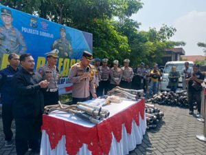 Hasil Penangkapan Operasi Balap Liar di Bulan Ramadhan 2024 Polresta Sidoarjo.