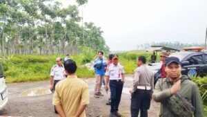 ANDALALIN” Kanit Kamsel Satlantas Polres Kediri Tinjau Lokasi Penambangan PT. Iki Pasir Apik Desa Satak Kec. Puncu Kab. Kediri.