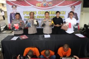 Polres Mojokerto Kota Berhasil Amankan Komplotan Pelaku Curanmor yang Beraksi di 15 TKP