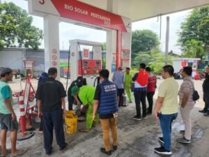 Polresta Sidoarjo bersama UPT Metrologi Legal Cek SPBU