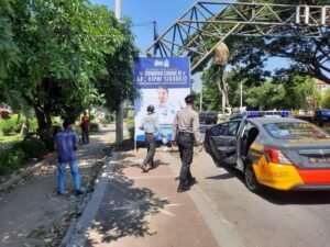 Sat Samapta Polresta Sidoarjo Patroli Kamtibmas sambil Berbagi