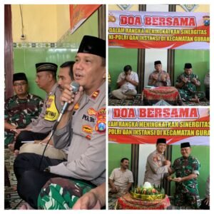 TNI-Polri di Gurah Gelar Doa Bersama Pemerintah Kecamatan Tingkatkan Sinergitas dan Silaturahmi