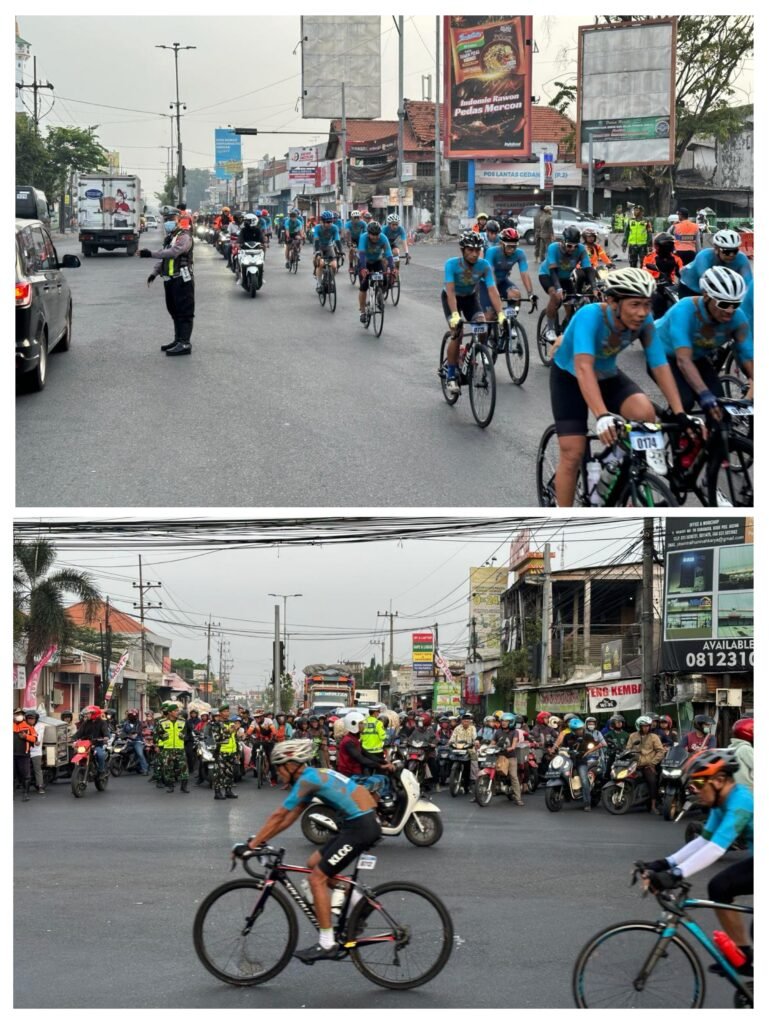 Polresta Sidoarjo Amankan Jalur Tour de Panderman 2024 Warga Antusias Suport Para Pembalap