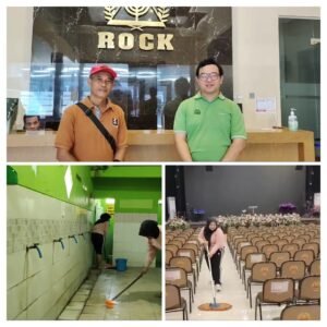 Berbekal Sapu Dan Pel, Polwan Polres Mojokerto Kota Bersihkan 3 Rumah Ibadah