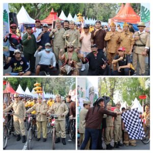 Kapolres Nganjuk, ajak masyarakat mempererat silaturahmi dengan Gowes Hari Bhayangkara ke 78.