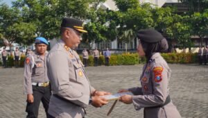 Upacara HKN, Polresta Sidoarjo Apresiasi Polwan Berprestasi Internasional