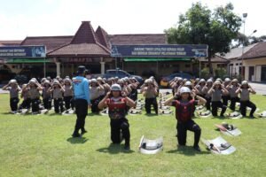 Jelang Pilkada 2024 Polres Mojokerto Kota Tingkatkan Kemampuan Dalmas