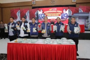 Polresta Sidoarjo Berhasil Tangkap Pengedar Narkoba Jaringan Internasional, 30Kg Sabu Diamankan