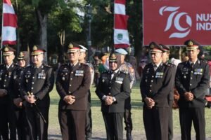 Kapolres Pasuruan Pimpin Upacara Penurunan Bendera Merah Putih Dihadiri Forkopimda Kabupaten Pasuruan