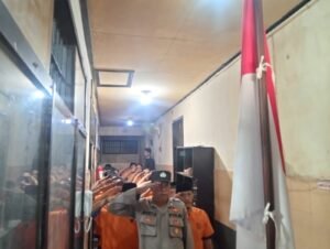 Momentum Hari Kemerdekaan RI ke-79 Tahanan Polresta Banyuwangi Peringati Detik- Detik Proklamasi dengan Khidmat