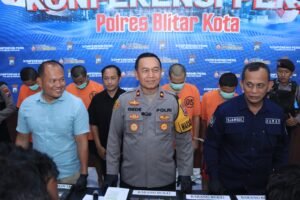 Polres Blitar Kota Dalam Waktu Sebulan Berhasil Ungkap Kasus Narkoba, 5 Tersangka Dan Barang Bukti Berhasil Diamankan
