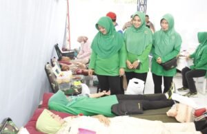 Sambut HUT ke-79 TNI, Satuan TNI wilayah Blitar Gelar Bakti Sosial Donor Darah