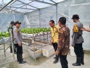 Kapolsek Krian Tinjau Program Ketahanan Pangan Di Desa Ponokawan