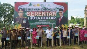 Polres Pasuruan Bersama Kementan RI Tanam Jagung Serentak 1 Juta Hektar