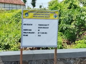 Pembangunan TPT Tidak Jelas di Dusun Jenggolok Desa Gedang Kulut, diduga Lemahnya Pengawasan Dari Pihak Terkait