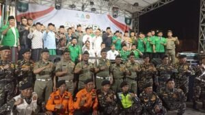 Kapolsek Buduran Hadiri Acara Ansor Bersholawat di MWC NU Desa Wadung Asih