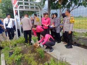 Bhayangkari Ranting Krian Perkuat Ketahanan Pangan dengan Program Pekarangan Pangan Lestari di Desa Ponokawan Krian