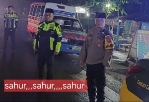 Kapolsek Krian Gelar Sahur On Road, Wujudkan Rasa Aman bagi Warga di Bulan Ramadan