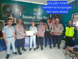 Pos Pam Krian Terima Kunjungan Jasa Raharja untuk Dukung Pengamanan dan Keselamatan Mudik Lebaran