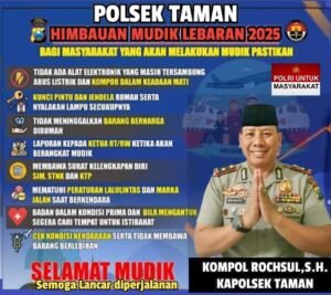 Polsek Taman Himbau Warga Cek Keamanan Rumah Sebelum Mudik Lebaran 2025