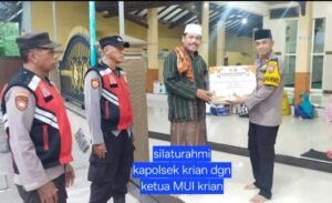 Kapolsek Krian Silaturahmi kepada Ketua MUI dan Tokoh Agama Krian