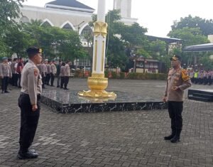 Polresta Sidoarjo Gelar Apel Pengamanan Malam Takbiran Idul Fitri 2025