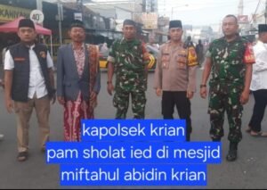 Polsek dan Koramil Krian PAM Sholat Id Bersama Stake Holder Terkait 