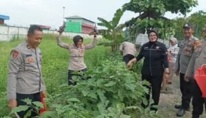 Bimas Polresta Sidoarjo Laksanakan Monev Ketahanan Pangan di Desa Percontohan Ponokawan, Krian