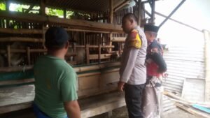 Babinkamtibmas Polsek Buduran Beri Penyuluhan kepada Peternak Kambing di Dusun Sidopurno.