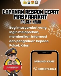 Polsek Krian Keluarkan Nomor Pelayanan Respon Cepat
