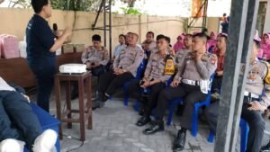Giat Rutinan Bhayangkari Polsek Tanggulangin Terima Kunker RS Pusura Candi, Sosialisasi Pasien Korban Butuh Pertolongan 