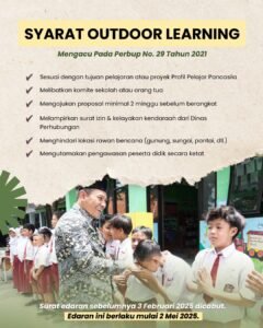 Sekolah Boleh Adakan Outdoor Learning (ODL) Lagi, Bupati Subandi Minta Tetap Utamakan Keselamatan Anak Didik
