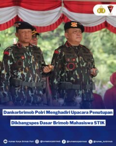 Dankorbrimob Polri Hadiri Upacara Penutupan Dikbangspes Dasar Brimob Mahasiswa STIK Angkatan 83
