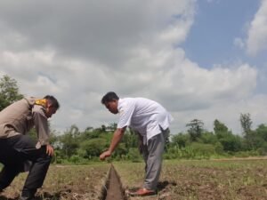 Bhabinkamtibmas Wonokalang Wonoayu Tinjau Lokasi Ketahanan Pangan Warga