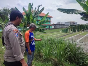 Bhabinkamtibmas Cek Lahan P2B di Desa Ngaban, Dukung Swasembada Pangan 