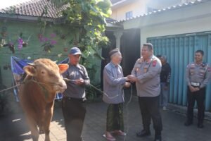 Kapolres Pasuruan Silaturahmi dan Distribusikan Hewan Qurban ke Ponpes dan Tokoh Agama