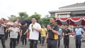 Sambut Hari Bhayangkara Ke-79, Polresta Sidoarjo Gelar Olahraga Bersama