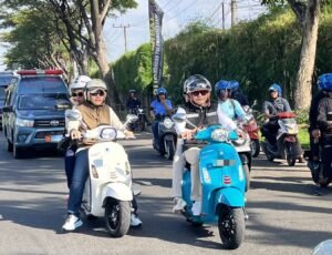 Bupati Subandi Ikut Meriahkan Scooter Riding di Lanudal Juanda