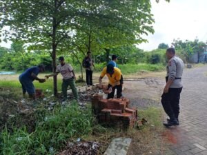 Polsek Krian dan Warga Ponokawan Tanam Bibit Cabai untuk Dukung Ketahanan Pangan Nasional