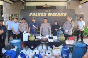 Polres Malang Berhasil Bongkar Produksi Arak Ilegal di Bantur, Terendus Lewat Layanan 110