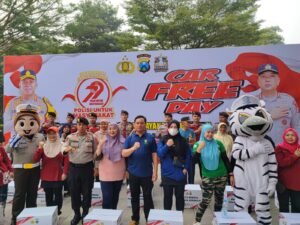 79 Tahun Polri, Polresta Sidoarjo Hadirkan Pelayanan Publik di Car Free Day