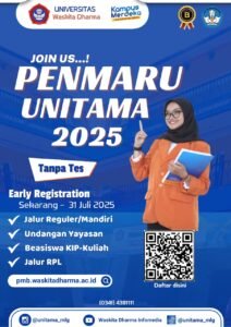 UNITAMA Buka Pendaftaran Mahasiswa Baru Tahun Ajaran 2025: Masuk Tanpa Tes, Banyak Jalur Mudah