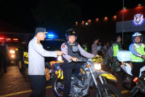 Amankan Malam 1 Suro, Polres Ngawi Gelar Patroli Skala Besar