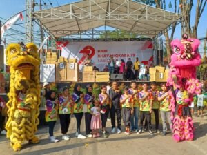 Barongsai Meriahkan HUT Bhayangkara ke-79, Wujud Toleransi Budaya di Krian