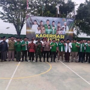 Kanit Binmas dan Babinsa Krembung Hadiri Upacara Pengkaderan MWC NU Ansor 