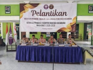 Kanit Binmas Polsek Krembung Hadiri Pelantikan Majelis Pembimbing Pramuka Andalan dan Lembaga Pemeriksa Keuangan 