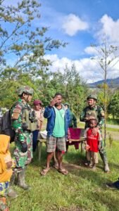 Satgas TNI Menyapa Wako, TNI Hadir Dengan Hati, Masyarajat Menyambut Dengan Cinta