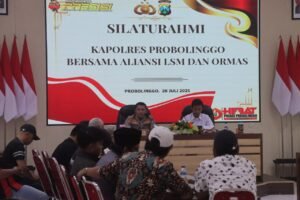Jalin Silaturahmi, Kapolres Probolinggo Tatap Muka Dengan LSM dan Ormas Ajak Jaga Kamtibmas